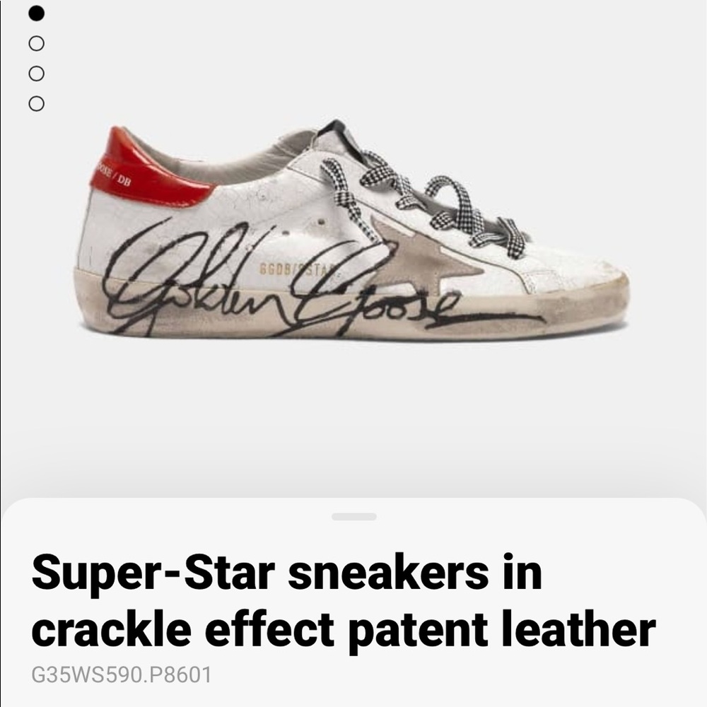 ISO Golden Goose Superstar with crackle effect